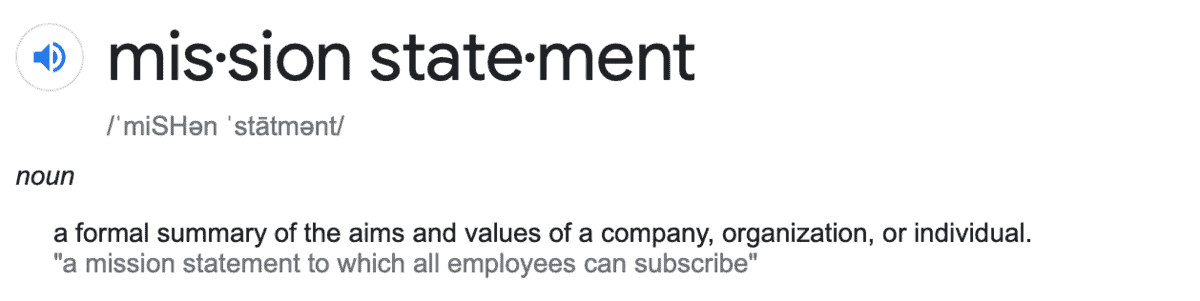 What is a Mission Statement