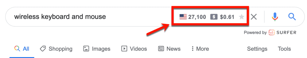 Wireless Keyboard and Mouse Volume and CPC