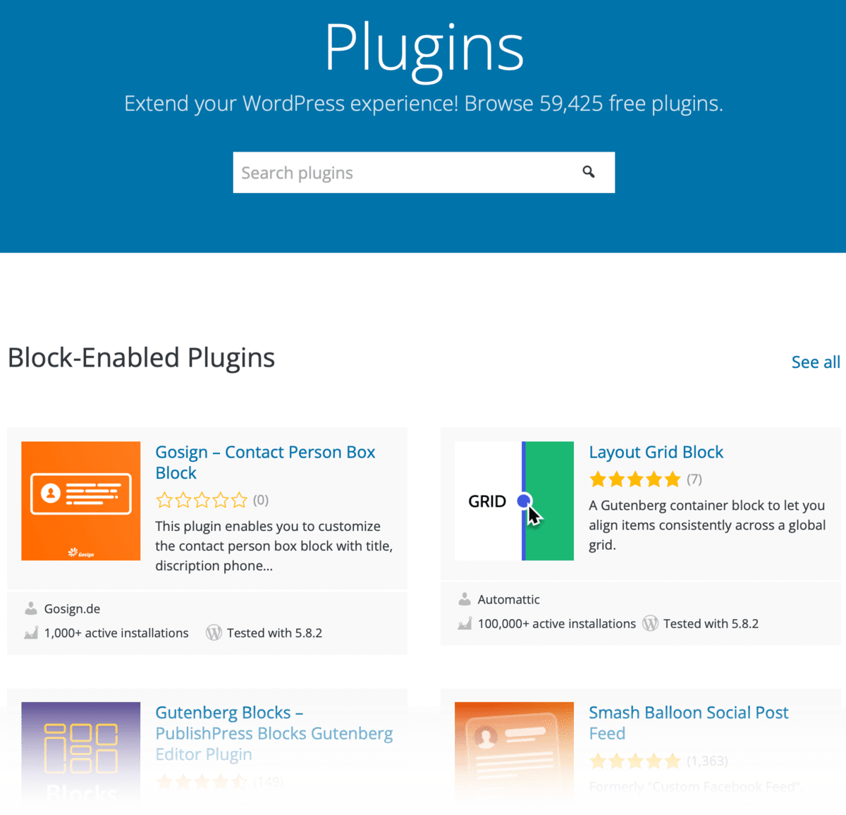 WordPress Free Plugin Library