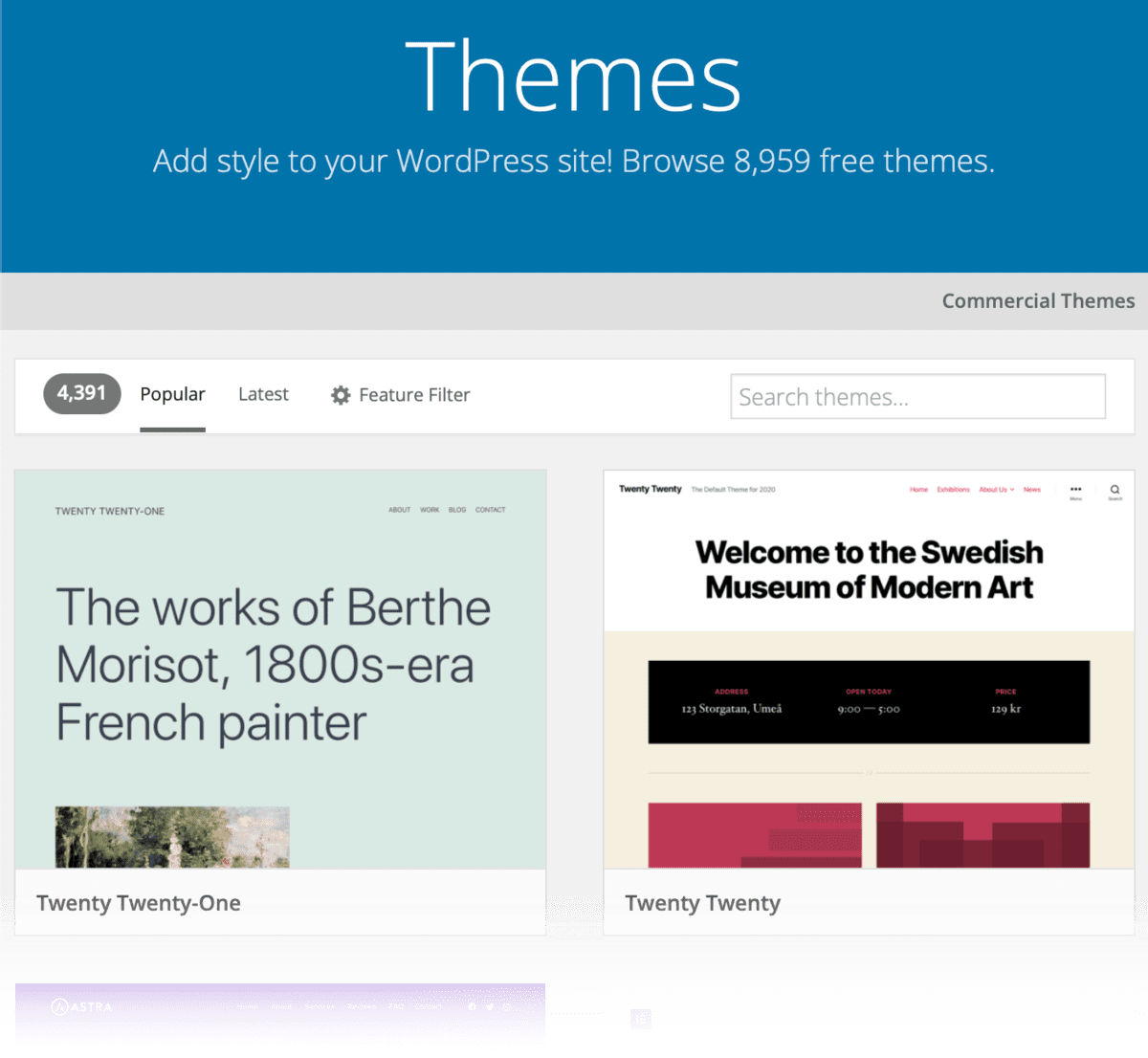 WordPress Theme Library