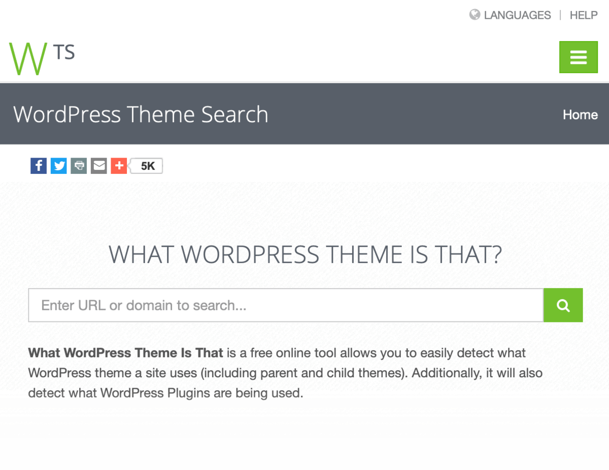 WordPress Theme Search Tool