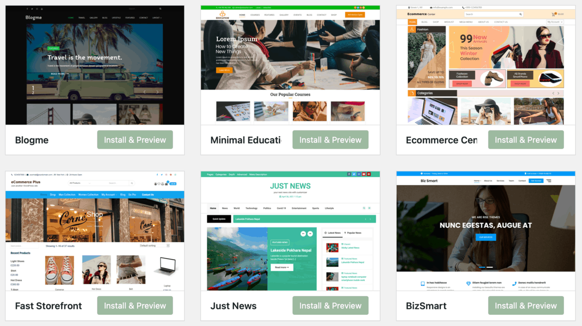 WordPress Theme Library