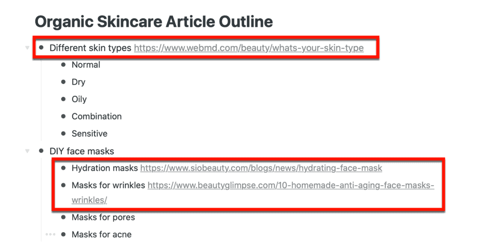 Adding links to sources on Workflowy