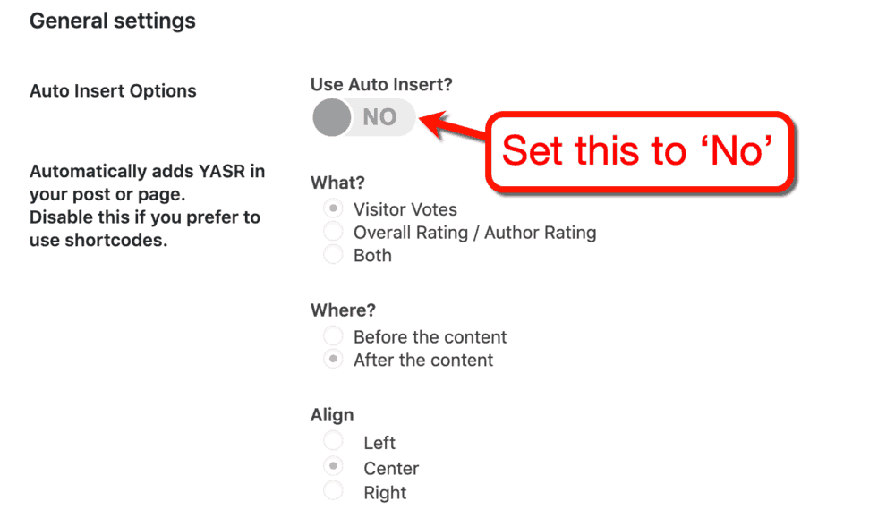 Yasr Auto Insert Feature