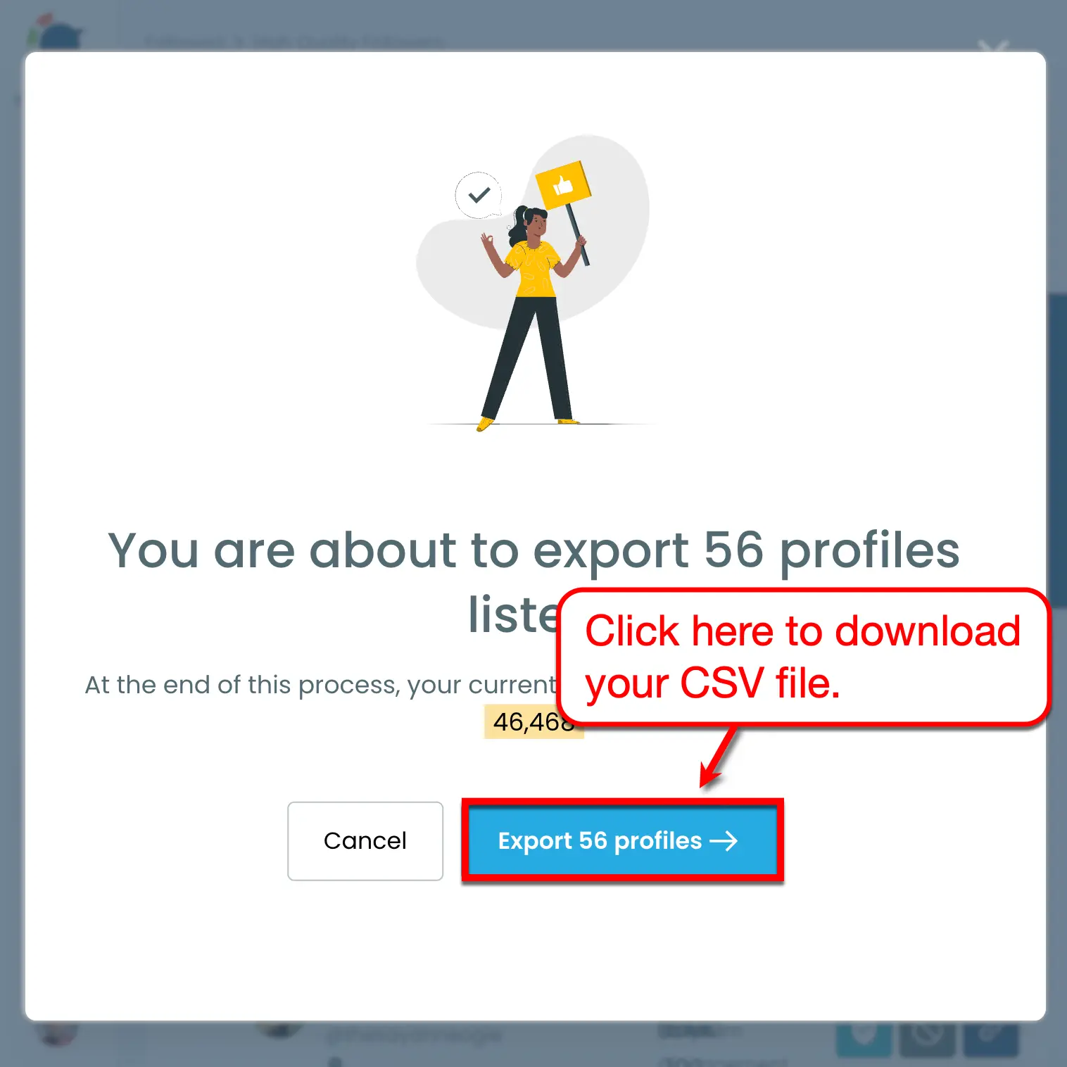 Circleboom Download CSV File Button