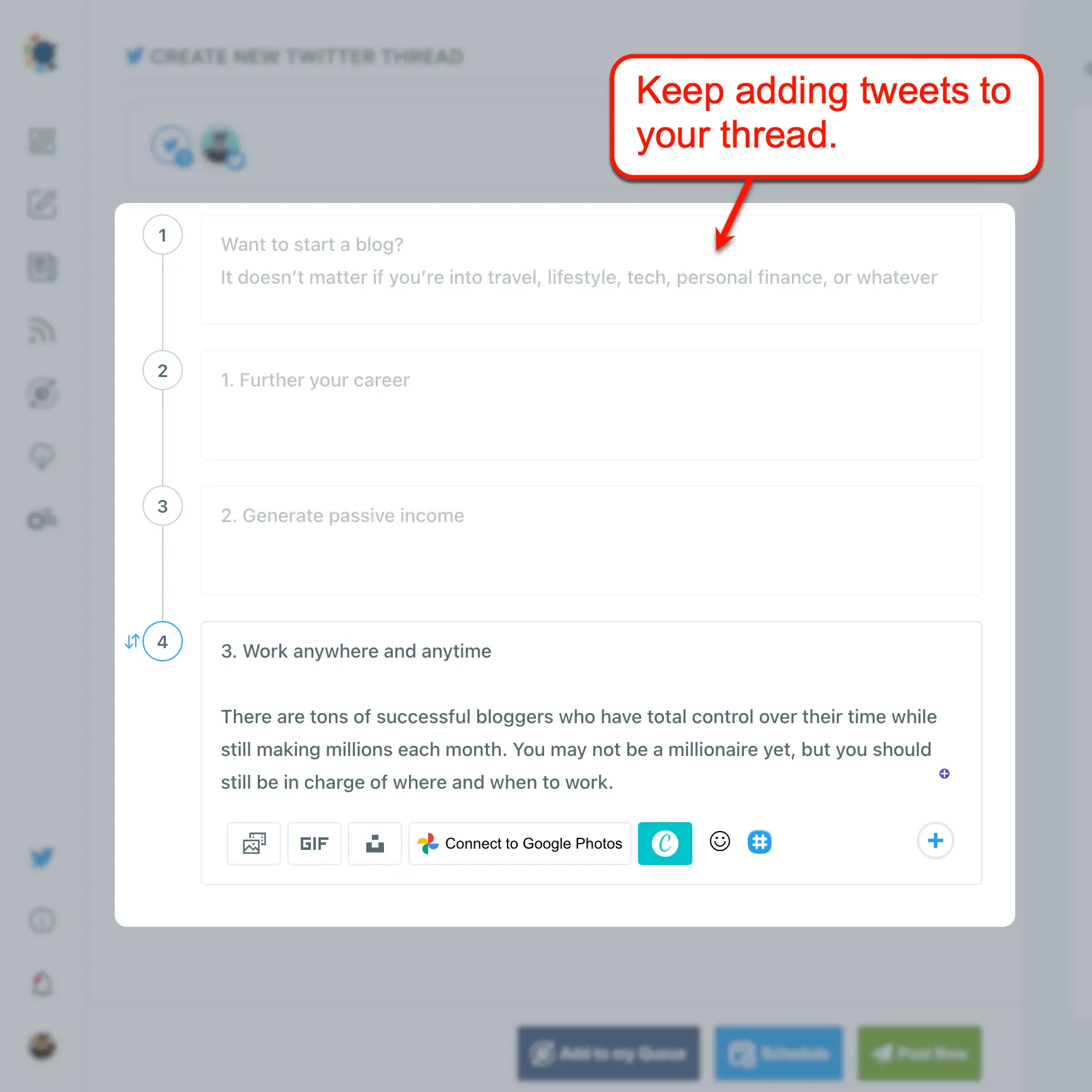 Circleboom Add More Tweets