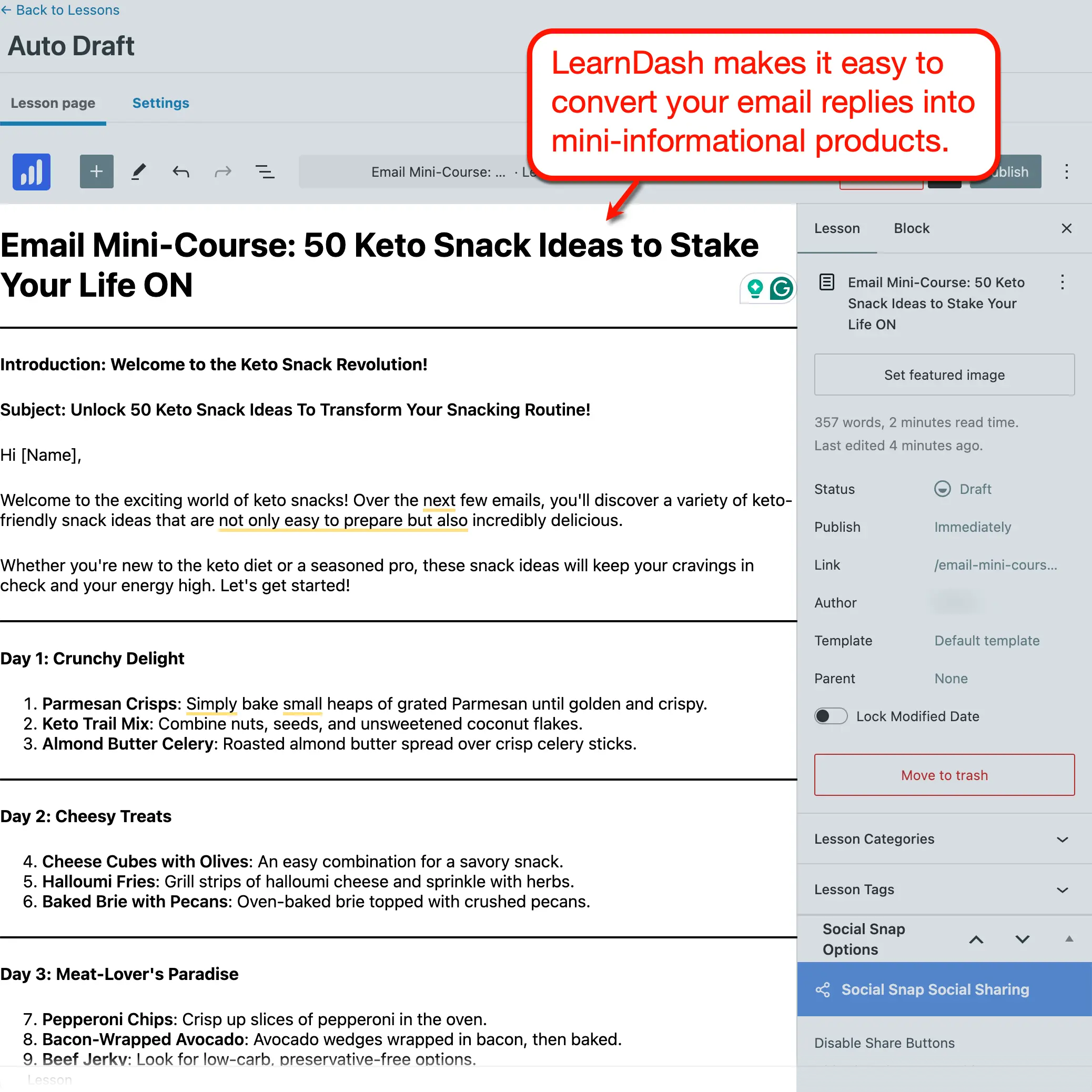 LearnDash Email Course