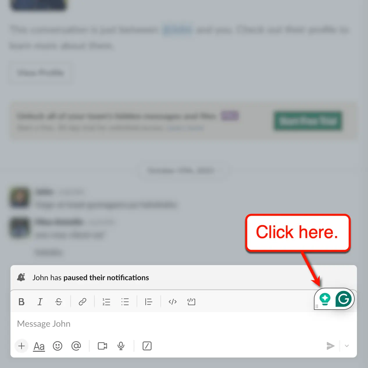 Grammarly Generative AI Button