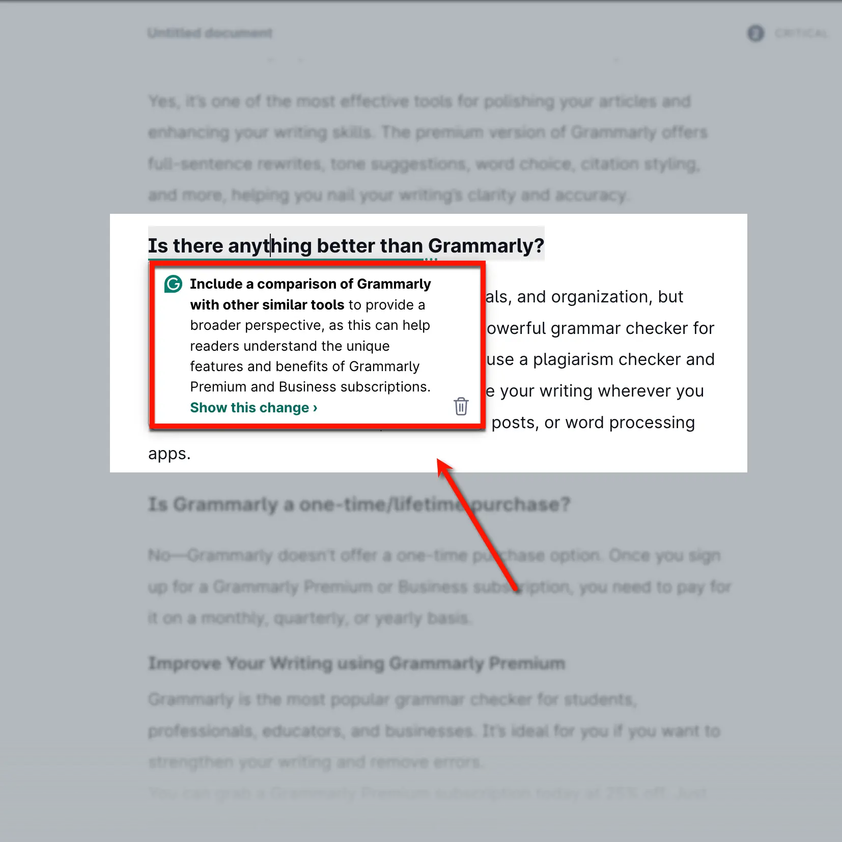 Grammarly Include More Details Suggestion
