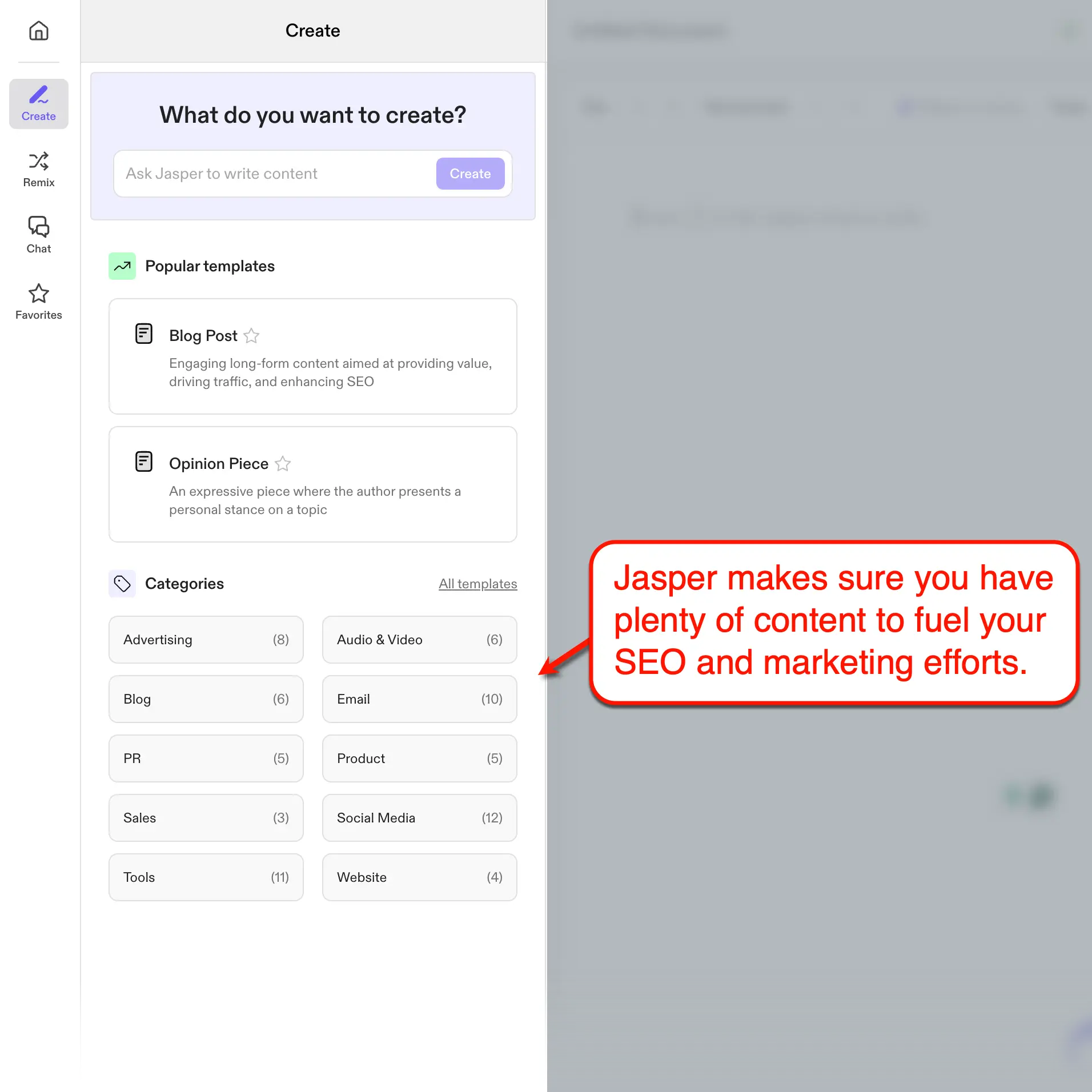 Jasper SEO Content Creator