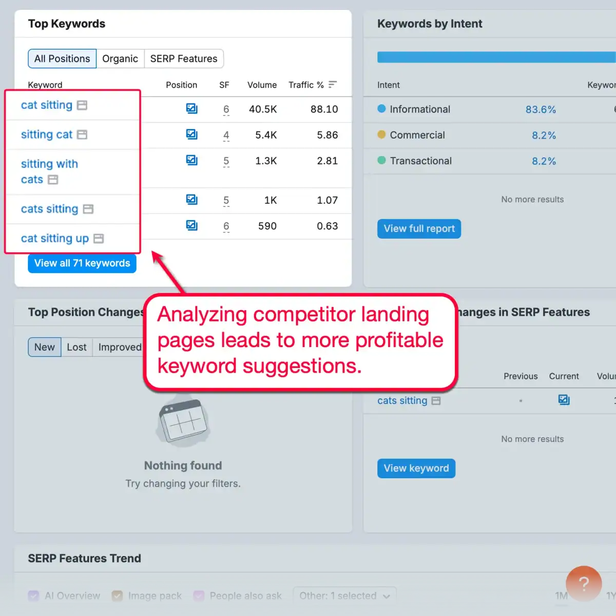 Competitor Landing Page Top Keywords