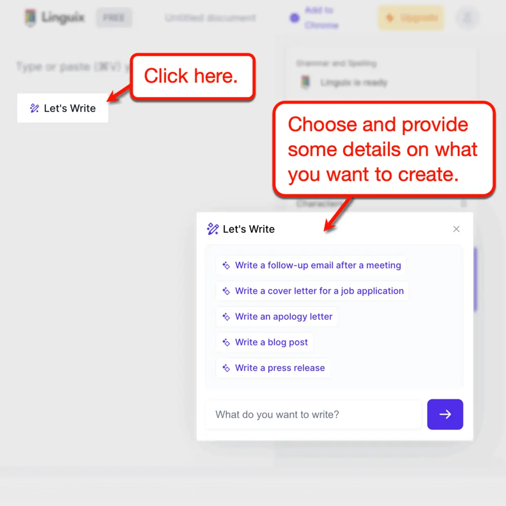 Linguix AI writing assistant