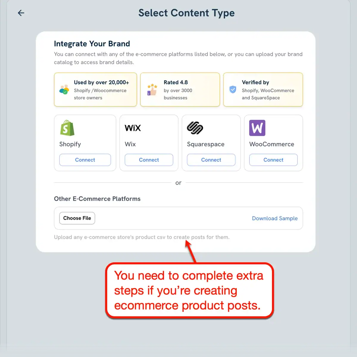Predis.ai Select Content Type