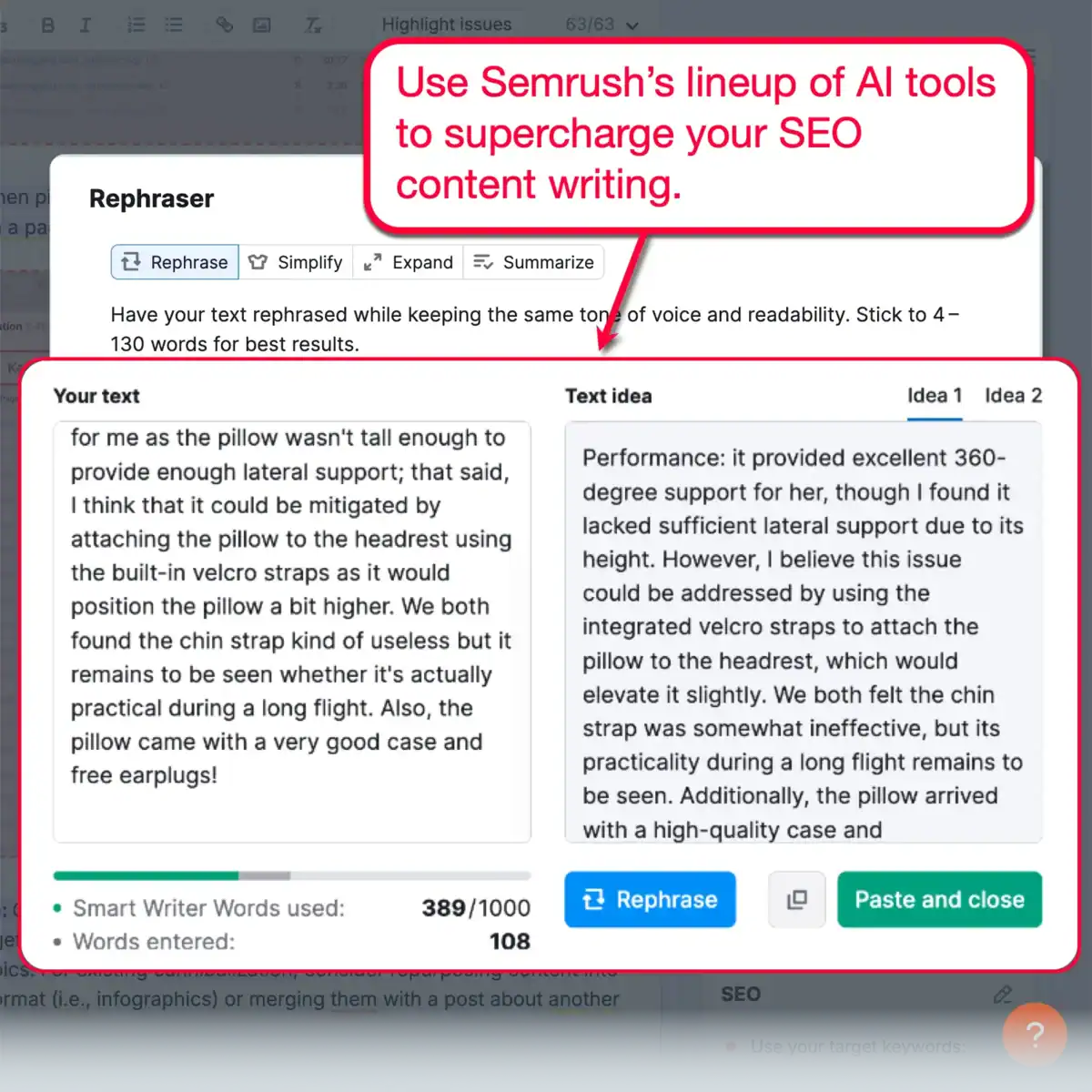 Semrush AI Writing Tools