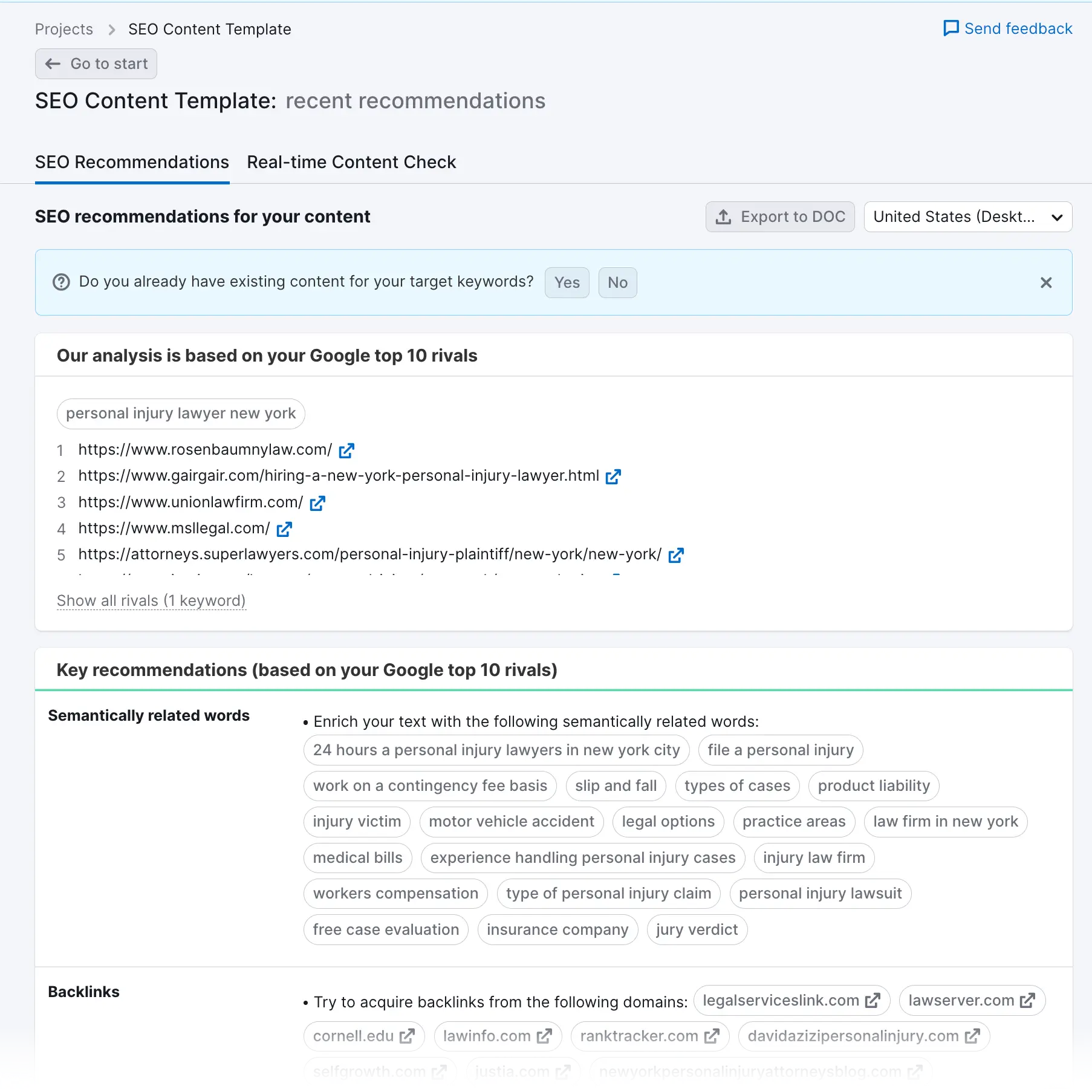 SEO Content Template Sample