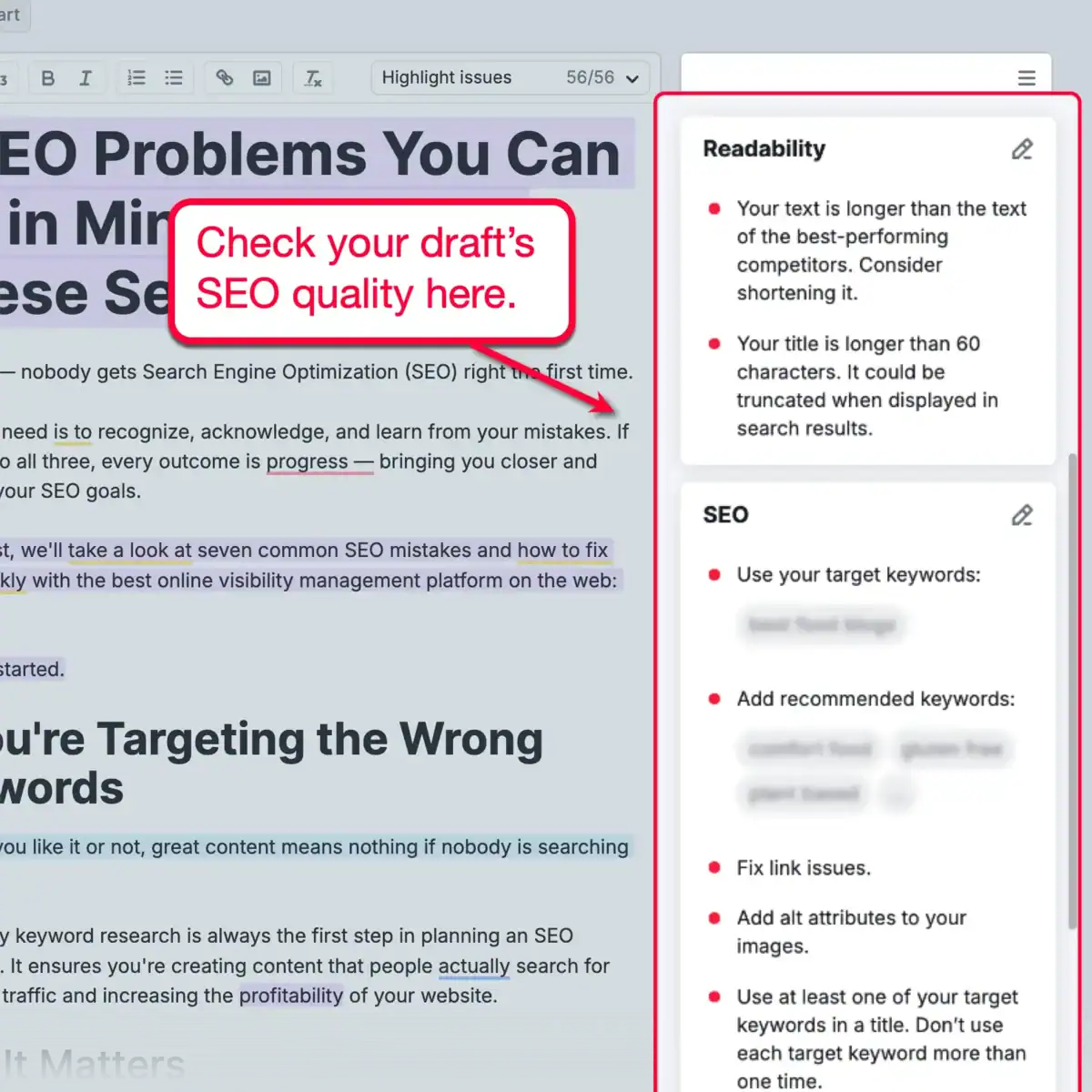 SEO Writing Assistant Analysis