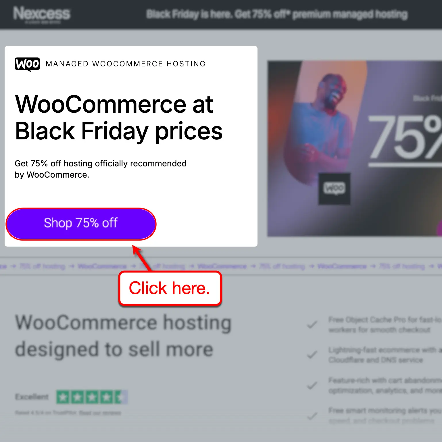 Nexcess Offer Shop Button