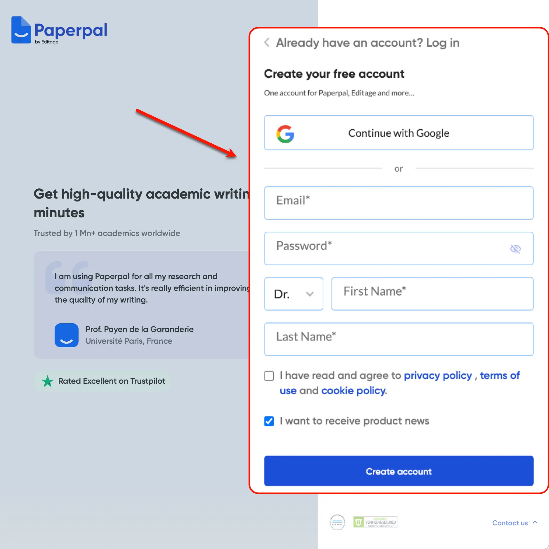 Paperpal Registration
