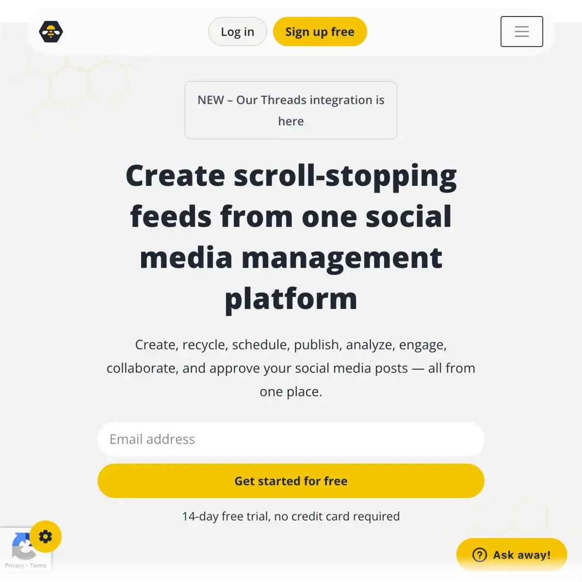 SocialBee Homepage