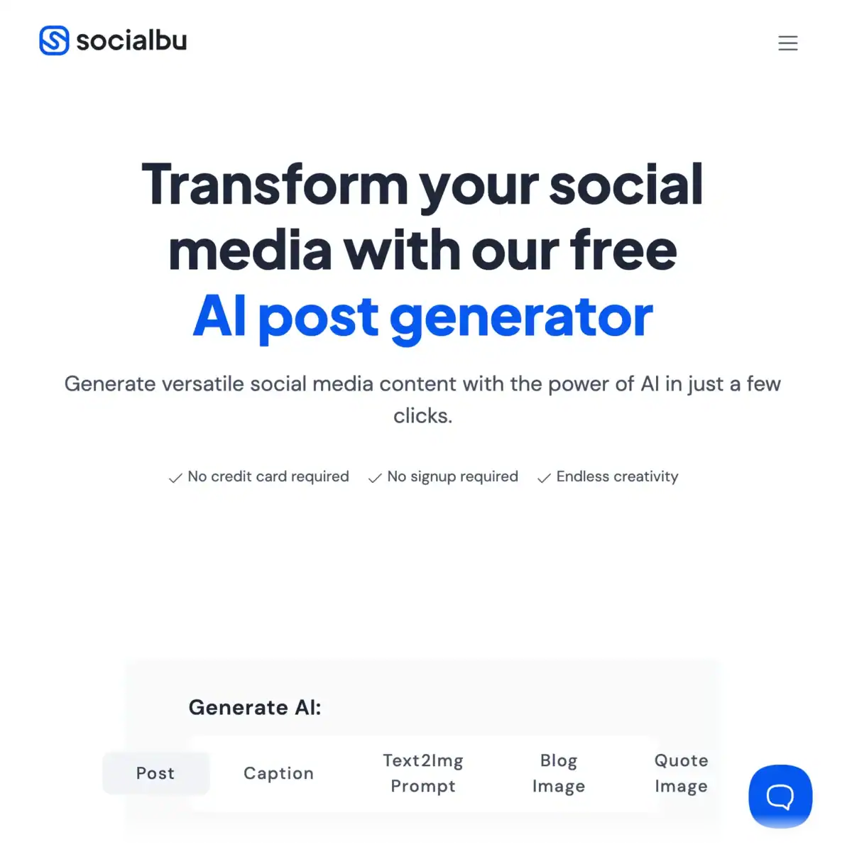 SocialBu Homepage