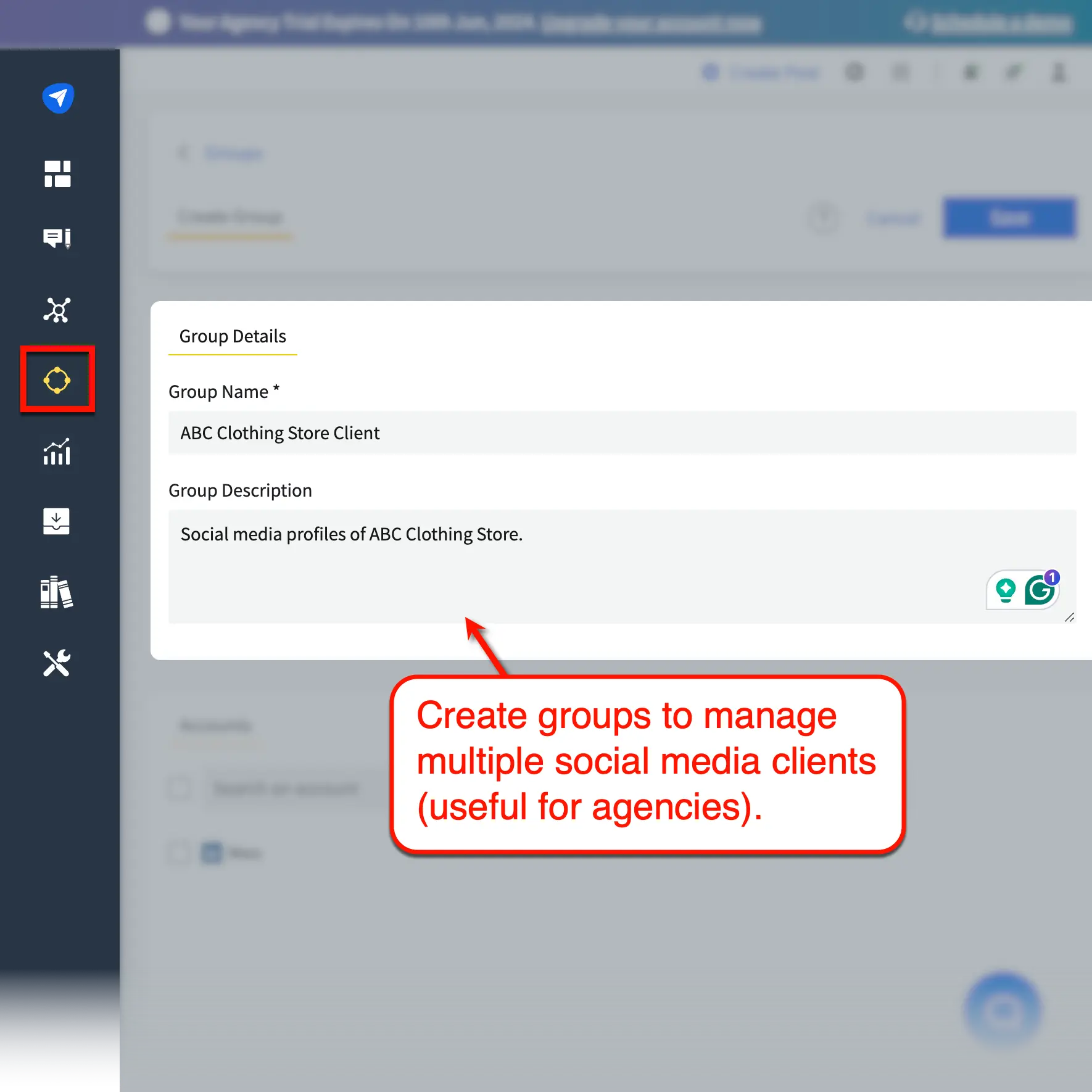 Social Pilot Profile Groups