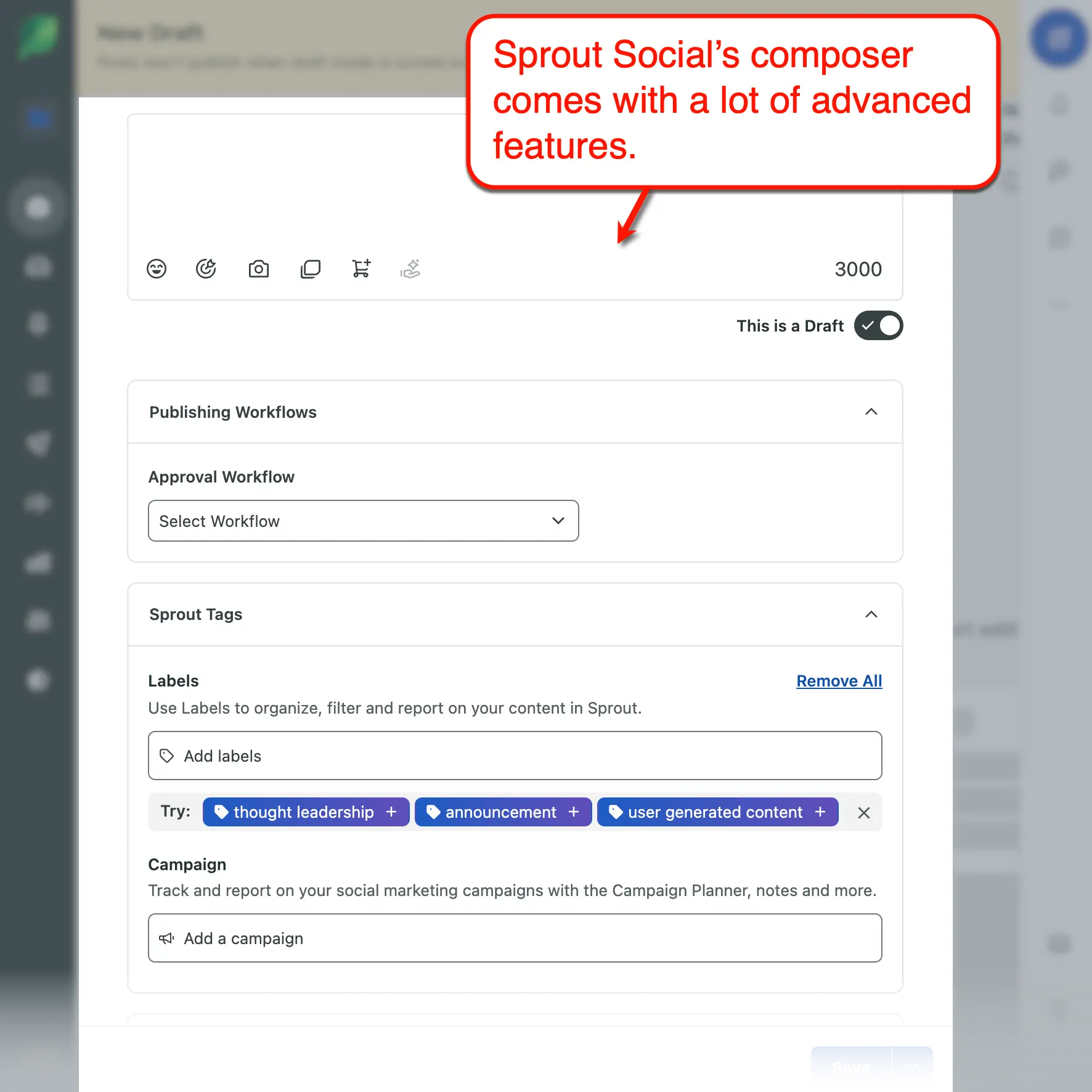 Sprout Social composer