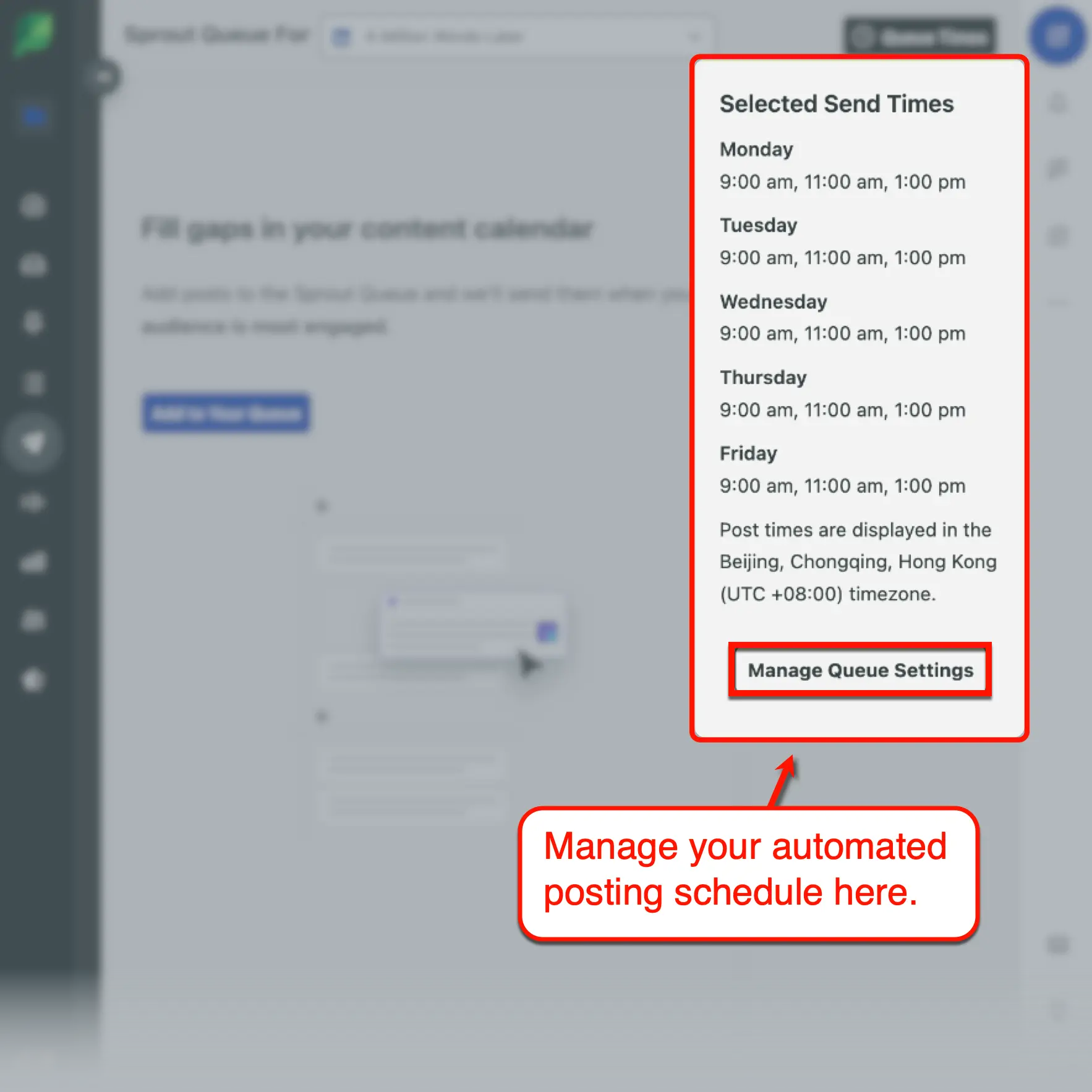 Sprout Social queue scheduler