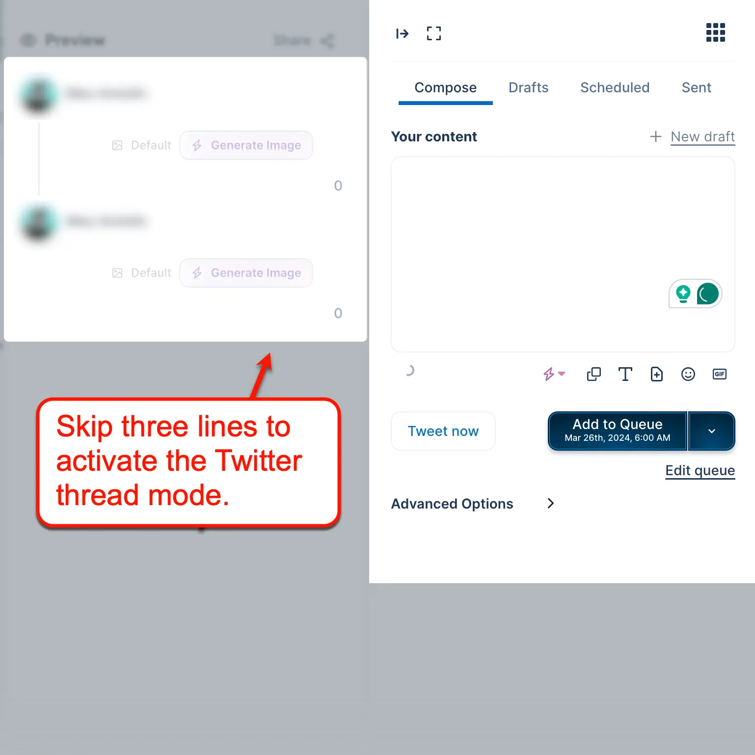 Tweet Hunter interface