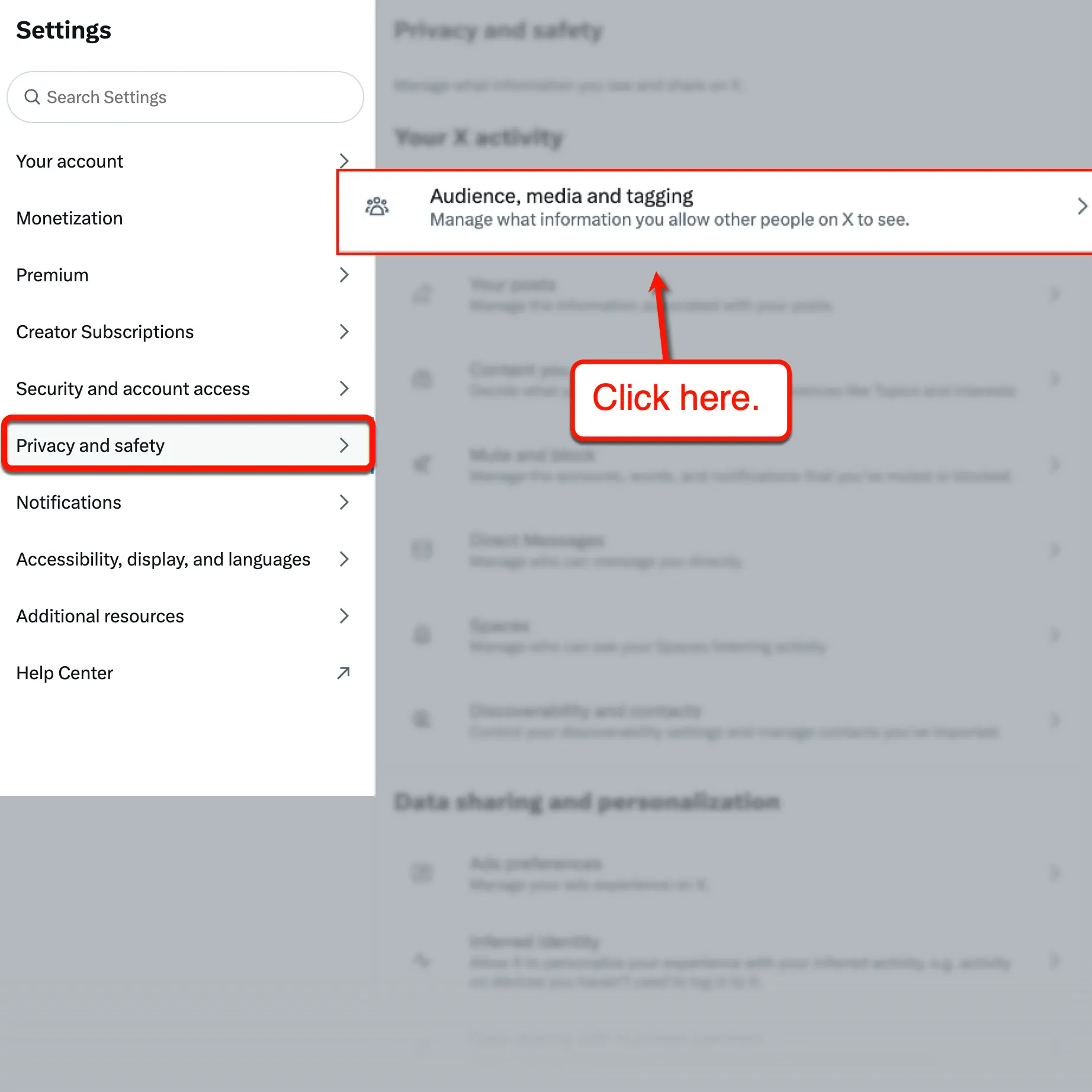 Twitter audience settings