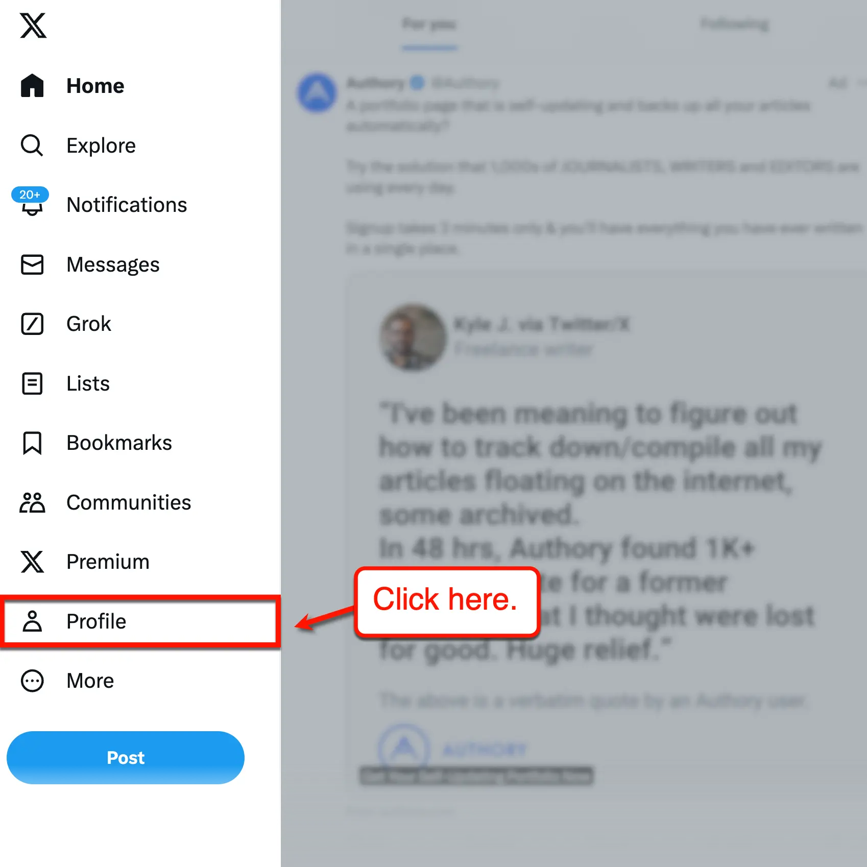 Twitter Profile Button