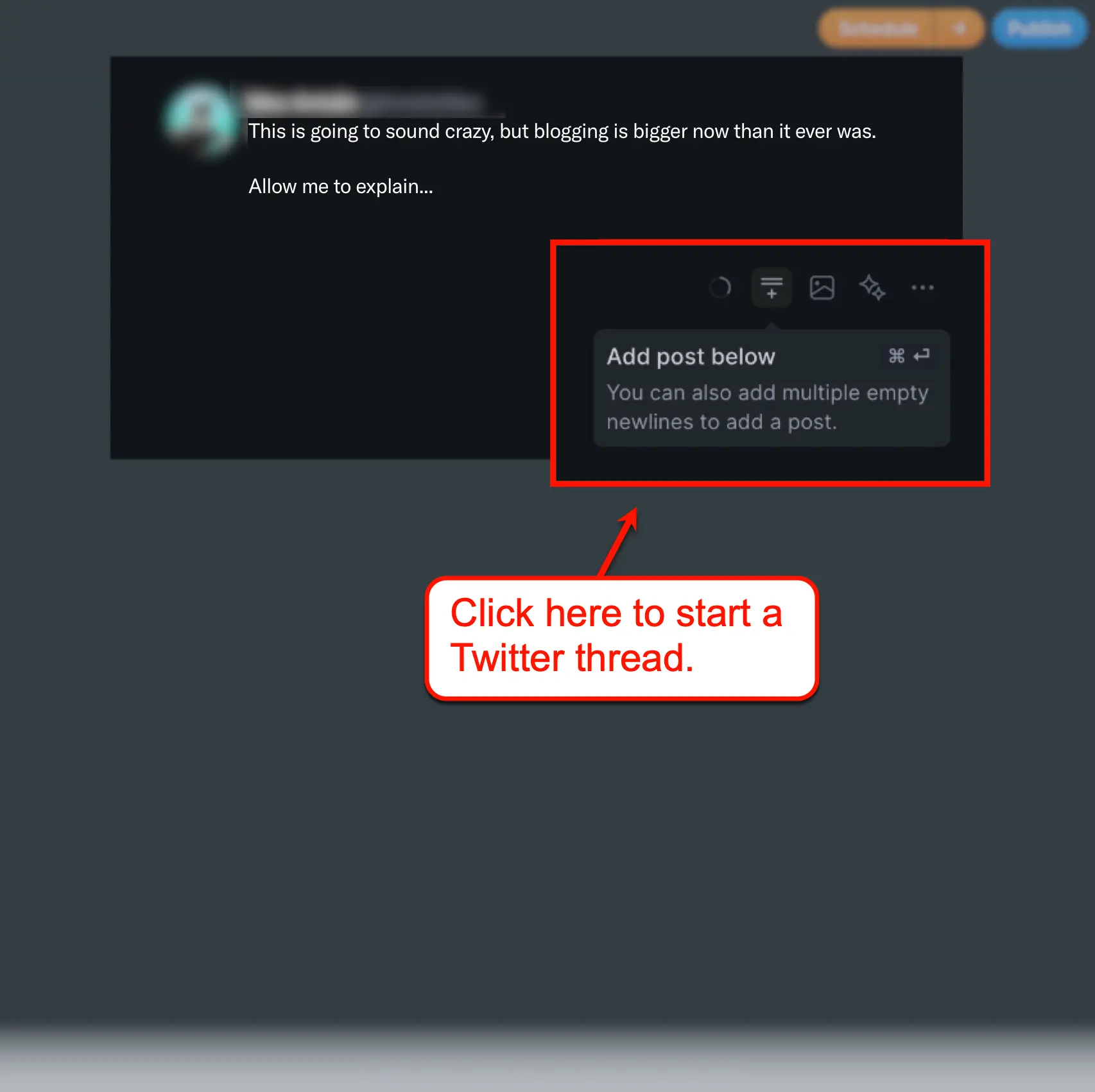 Typefully Tweet Editor