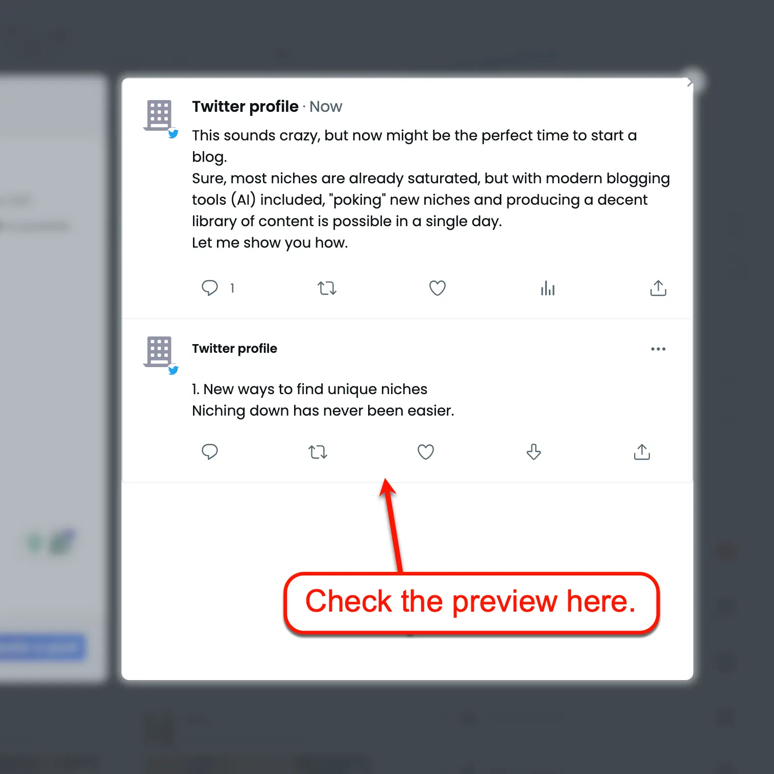 Vista Social Twitter thread preview