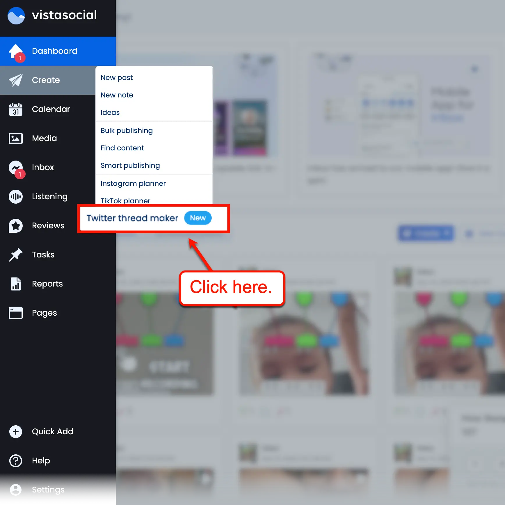 Vista Social Twitter Thread Maker Tool